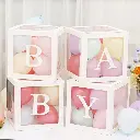 Set de 48 lettres adhésives blanches