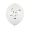 6 ballons latex 30 cm "Just Married"