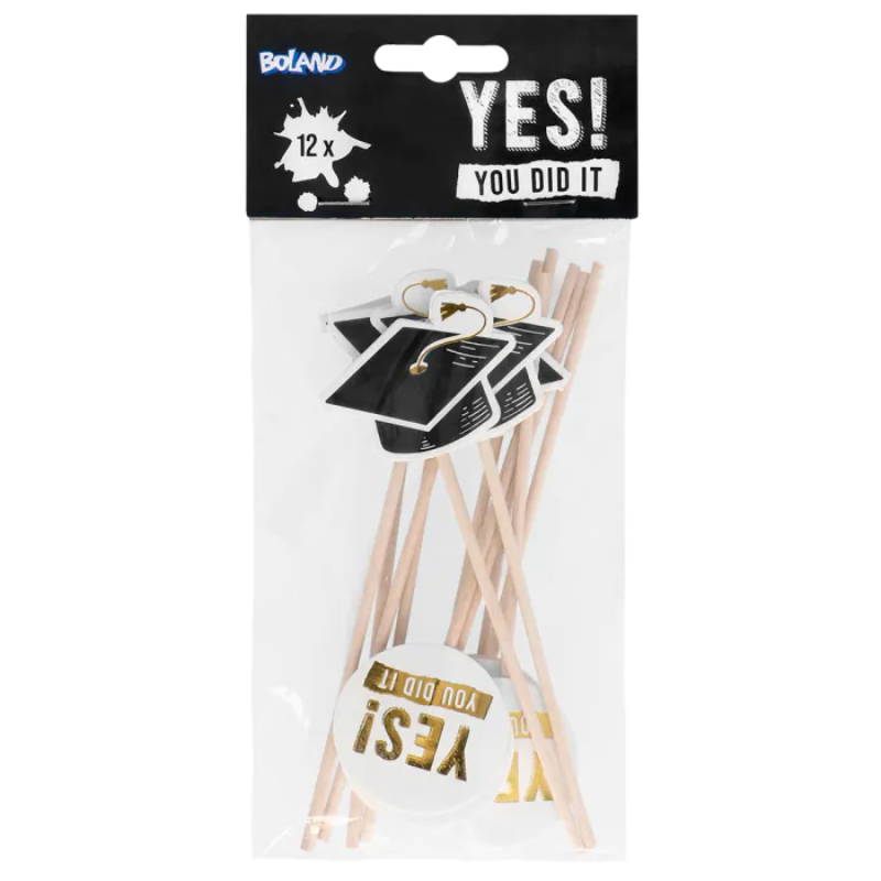 Bâtonnets à Cocktail Graduate 12 cm, paquet de 12