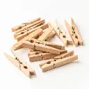 10 petites pinces décoratives en bois
