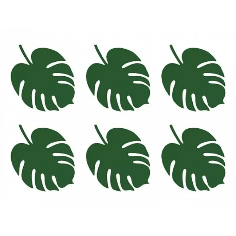 6 Marque-places feuille de monstera - Aloha