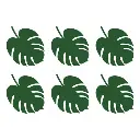 6 Marque-places feuille de monstera - Aloha