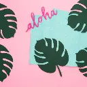 6 Marque-places feuille de monstera - Aloha