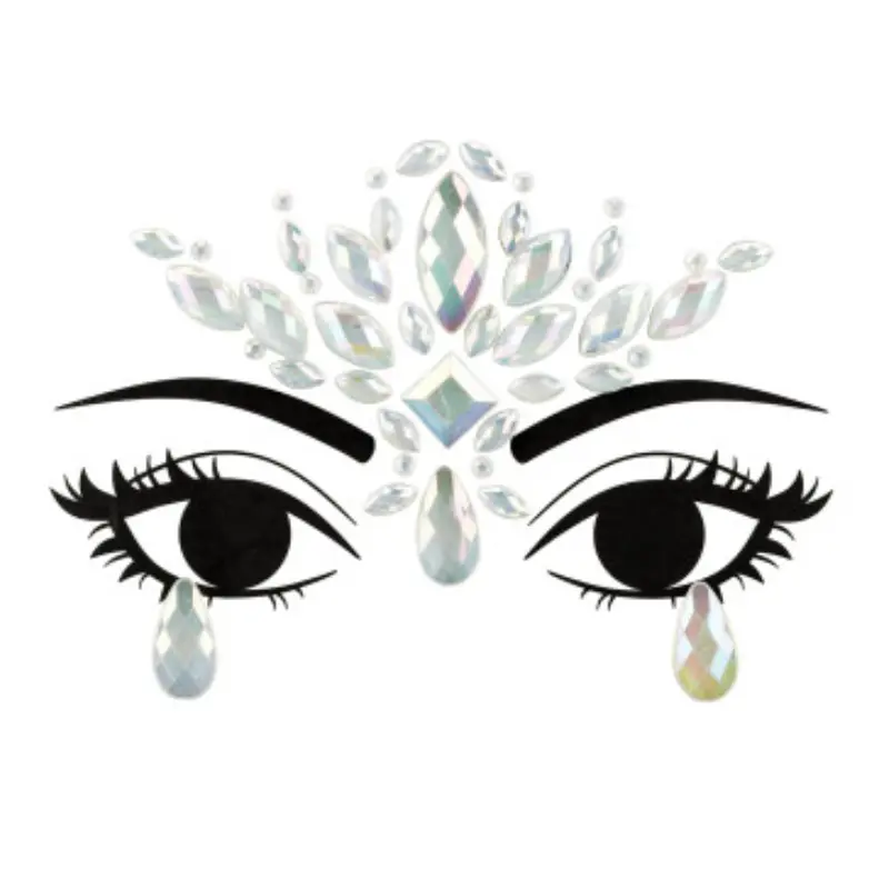 Bijoux de visage phosphorescents "larme"