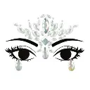 Bijoux de visage phosphorescents "larme"