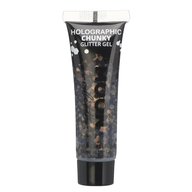 Gel pailleté holographique noir- Moon Glitter