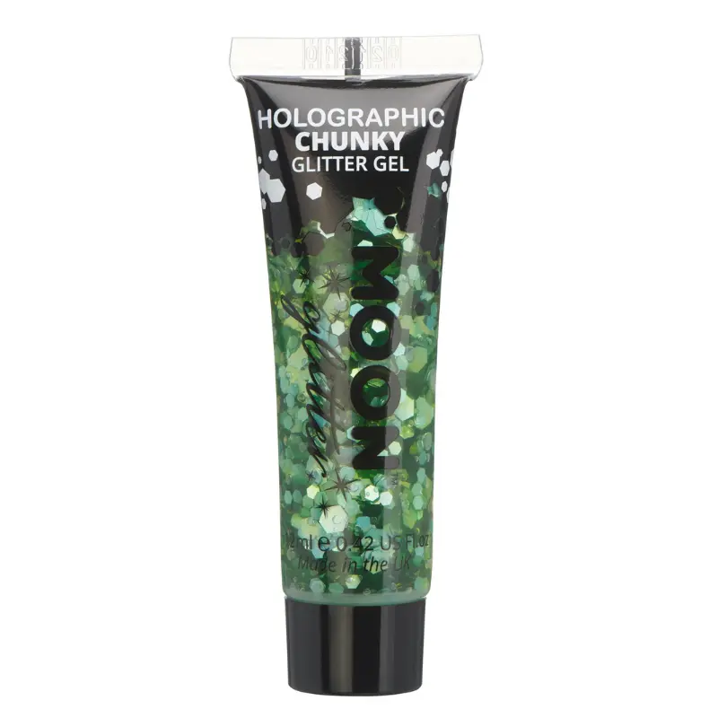 Gel pailleté holographique vert - Moon Glitter