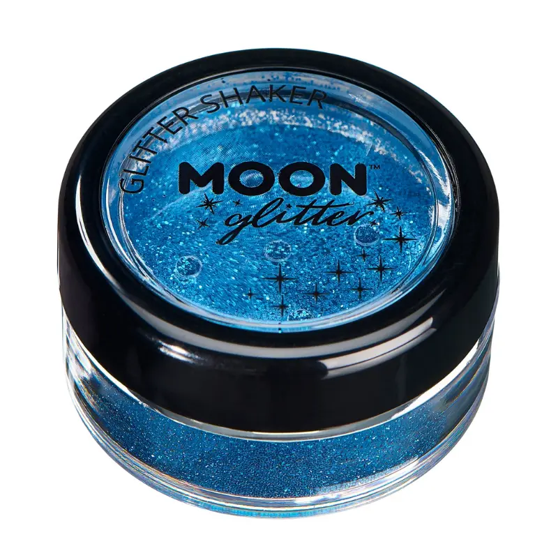 Paillettes fines bleues en pot