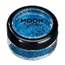 Paillettes fines bleues en pot