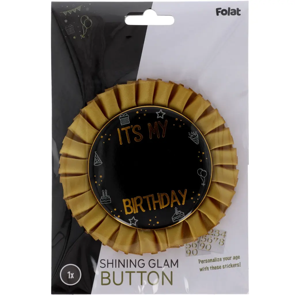 Badge « C'est mon xx anniversaire - Shining Glam