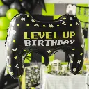Ballon manette de jeux vidéo "Level up birthday"