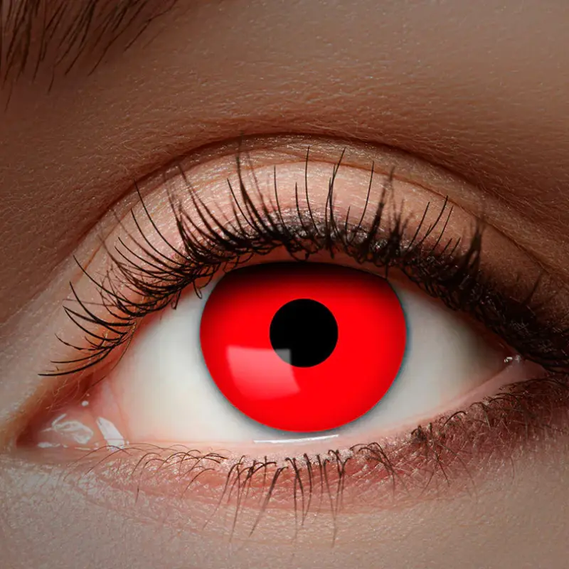 Lentilles fantaisies UV Rouge - 1 mois
