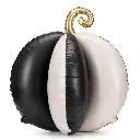 Ballon Citrouille 3D noir et blanc 58 cm