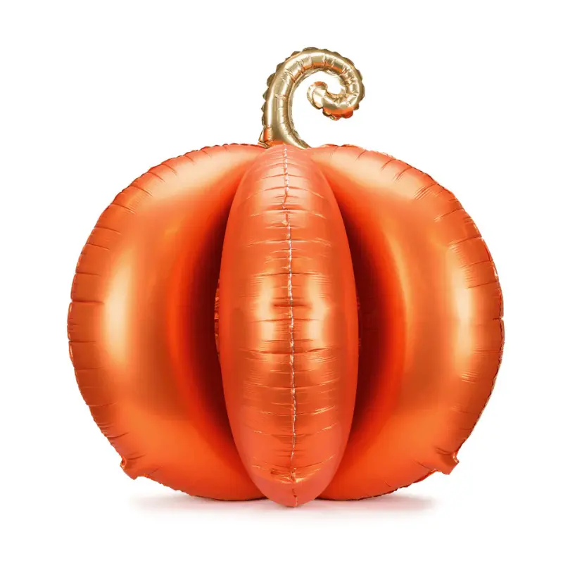Ballon en aluminium 3D citrouille orange 90 cm