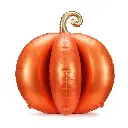 Ballon en aluminium 3D citrouille orange 90 cm