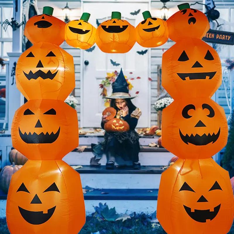 Arche gonflable Citrouilles lumineuses