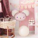 Ballon alu petite souris rose 75 x 46 cm