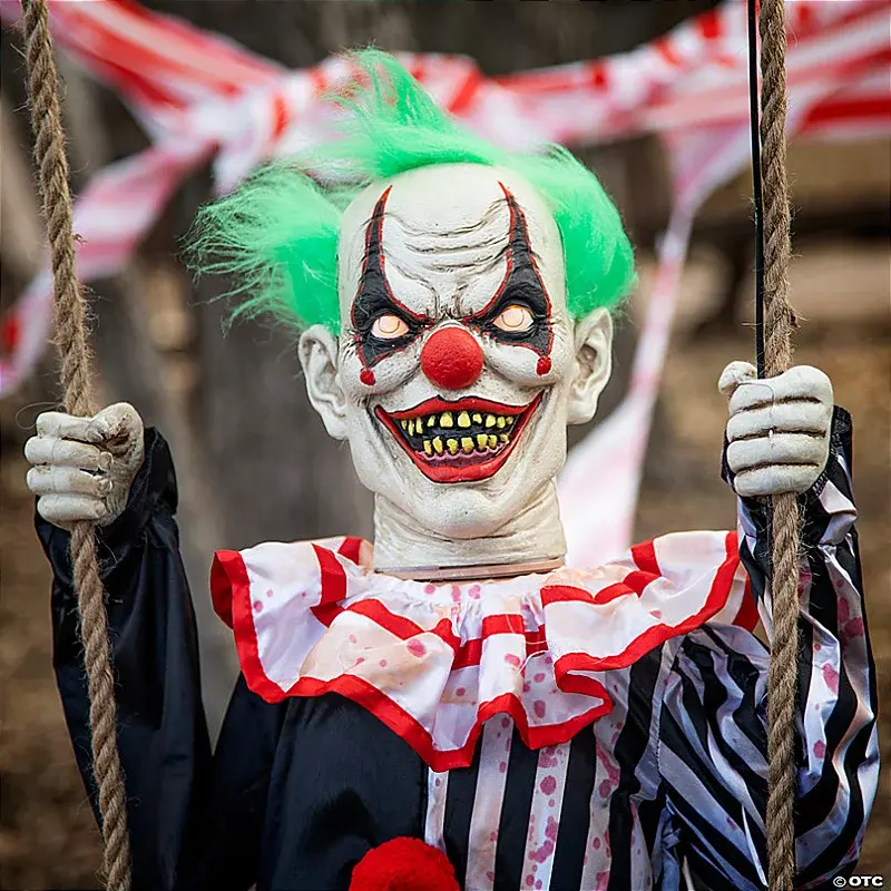 clown effrayant sur balançoire