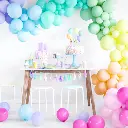 50 ballons latex 11" multicolores pastel