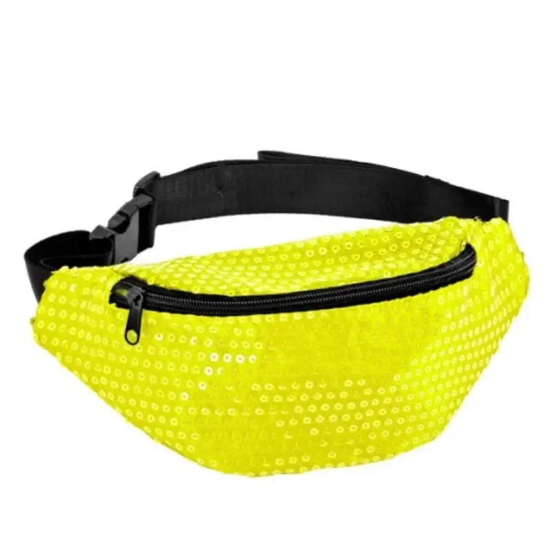 Sac banane fluo à sequins