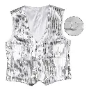 Gilet à sequin argent pour homme