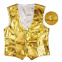 Gilet à sequin or pour homme