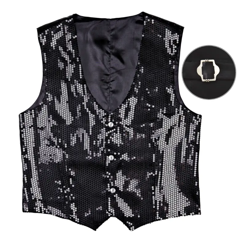 Gilet à sequin noir pour homme