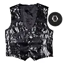 Gilet à sequin noir pour homme