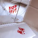 Autocollants en gel pour fenêtre "Keep Out" rouge