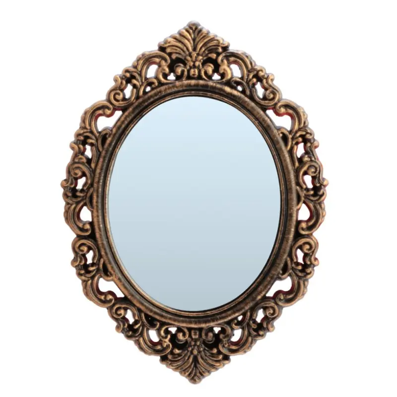 Miroir noir et bronze antique