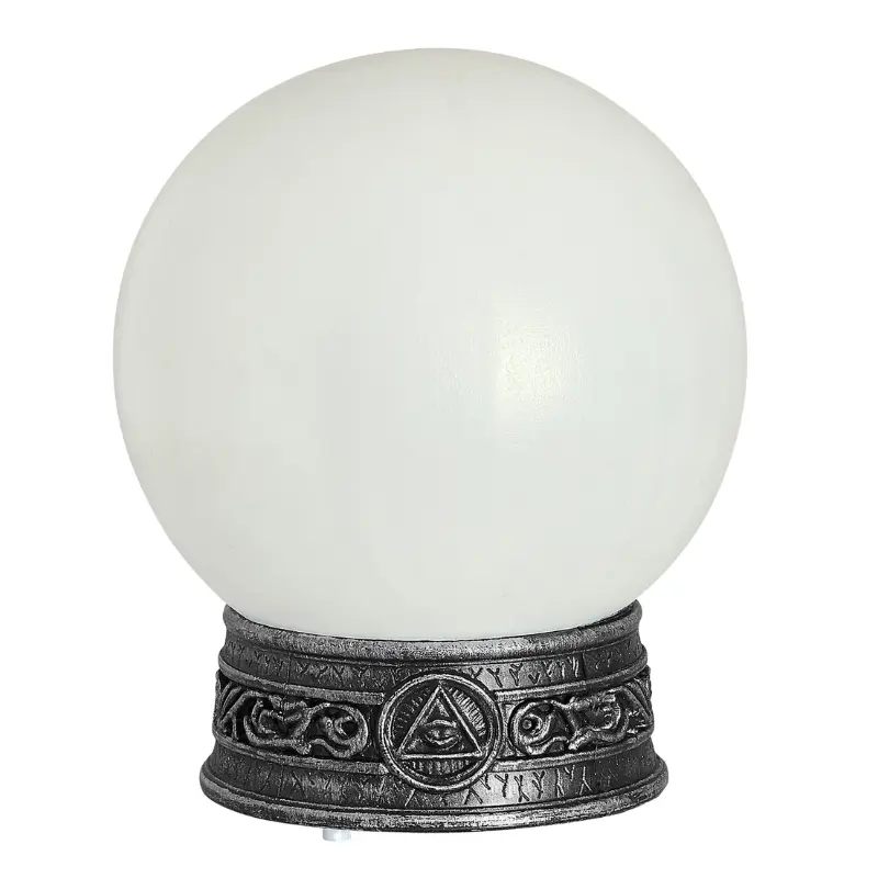 Boule de cristal sur support (lumière et son) 20 cm
