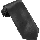 Cravate noire satinée