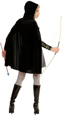 "ARCHER" (robe, ceinture, écharpe avec boucle, brassards, cape à capuche) M