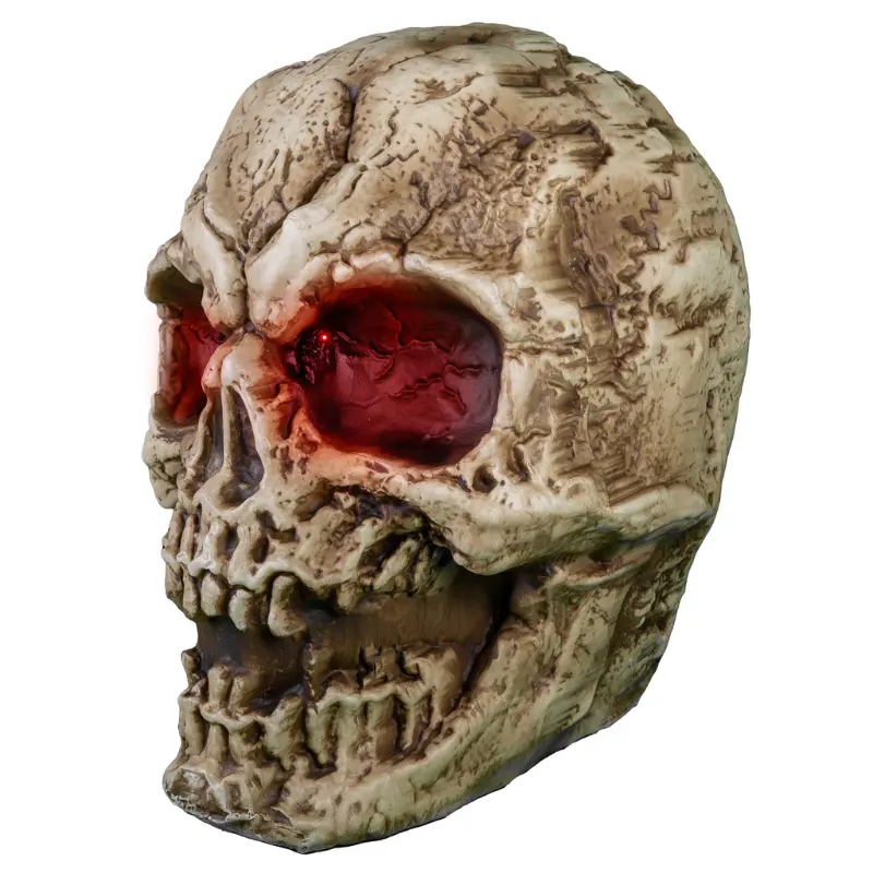 Crâne décoratif animé géant