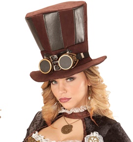 "HAUT DE FORME STEAMPUNK AVEC LUNETTES"