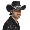 Chapeau noir strass.webp