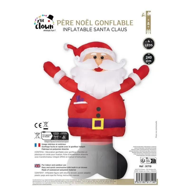 Père Noël gonflable géant