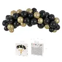 Guirlande de ballons noir et or