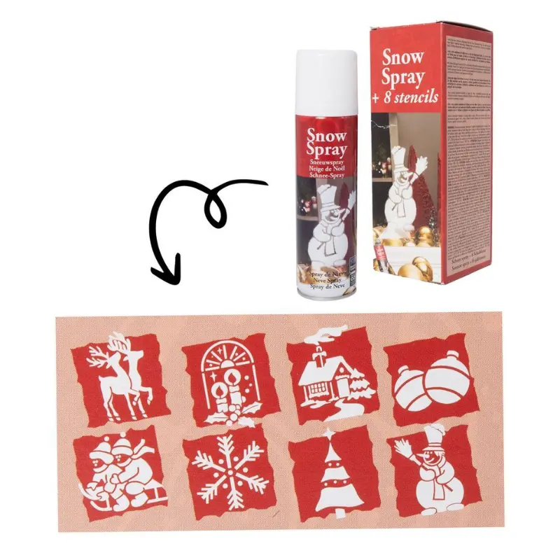 Spray neige avec pochoirs
