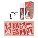 Spray neige avec pochoirs