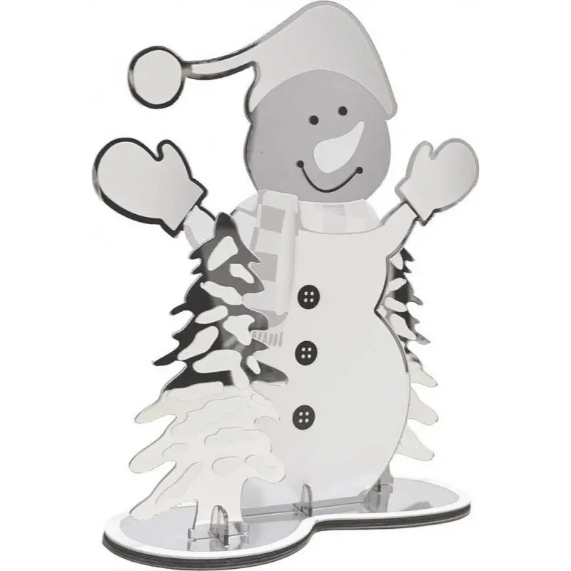 Déco bonhomme de neige effet miroir