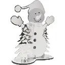 Déco bonhomme de neige effet miroir