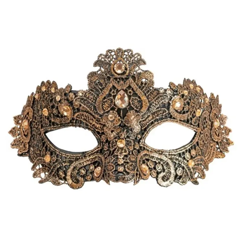 Masque dentelle bronze