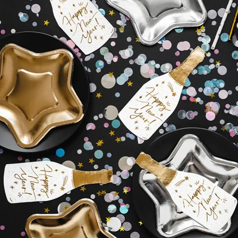Serviettes champagne Nouvel An