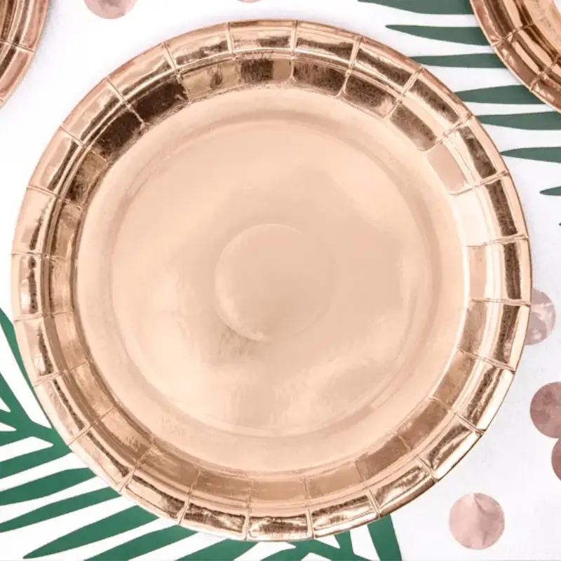 Assiettes rose gold métallisé