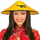 Chapeau chinois jaune