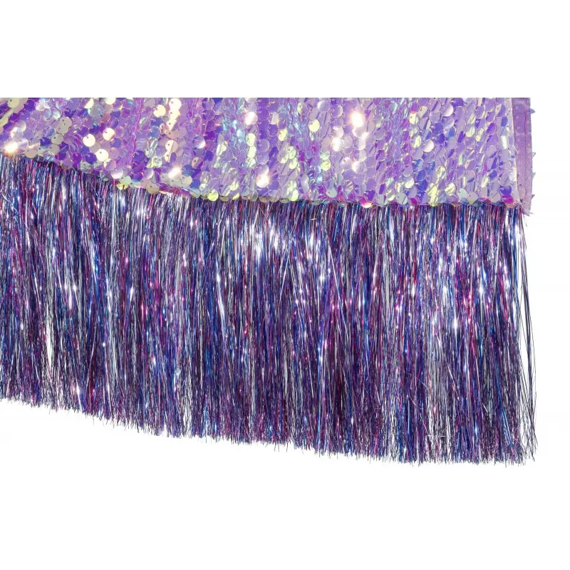 Veste à sequins et franges irisée