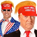 Casquette Trump avec cheveux