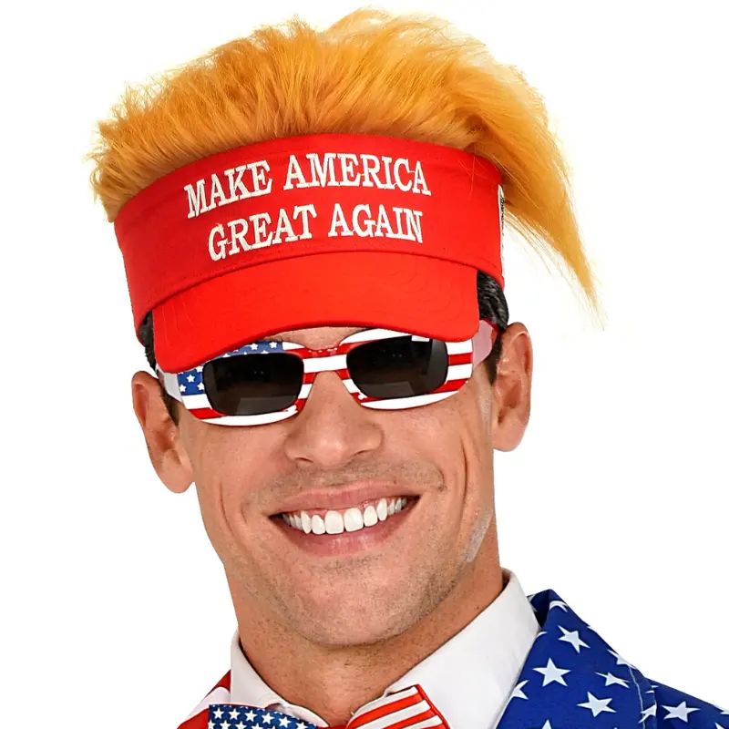 Casquette Trump avec cheveux