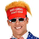 Casquette Trump avec cheveux